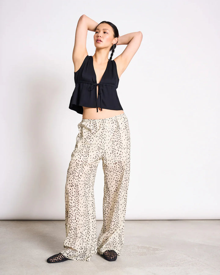 ORIGAN WIDE COTTON PANTS DALMATIAN DOTS - Ethic