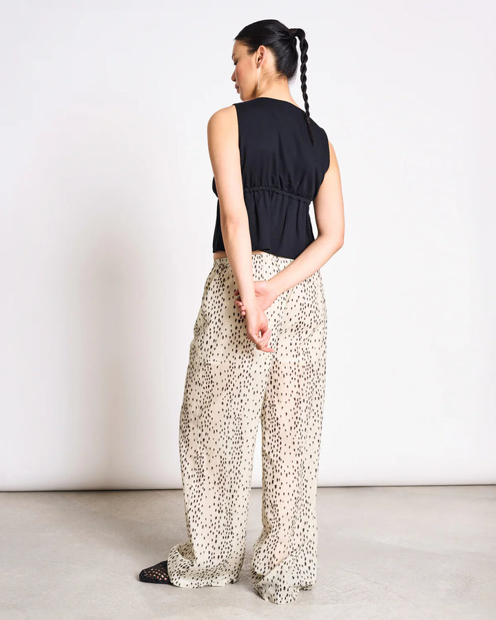 ORIGAN WIDE COTTON PANTS DALMATIAN DOTS - Ethic