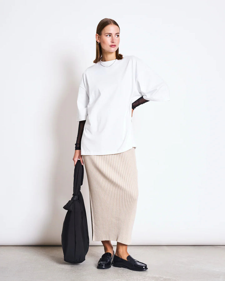 EBBA PILS RIB KNIT IVORY - Ethic