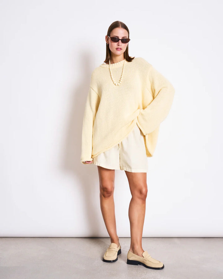 SONA HEAVY KNIT PEYSA LÍFRÆN BÓMULL BUTTERMILK - Ethic