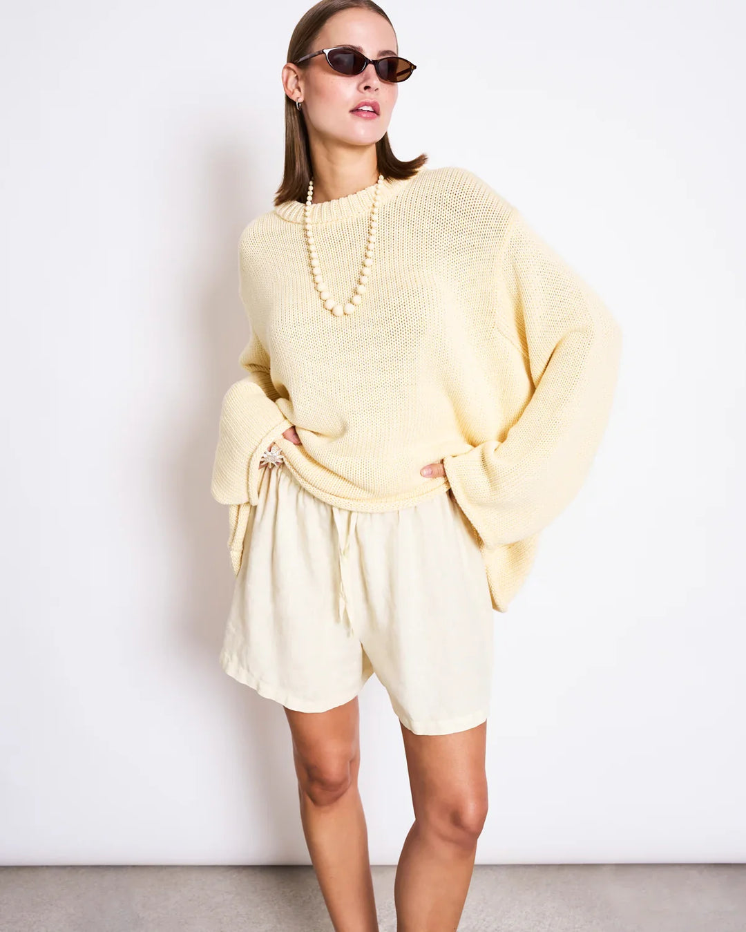 SONA HEAVY KNIT PEYSA LÍFRÆN BÓMULL BUTTERMILK - Ethic