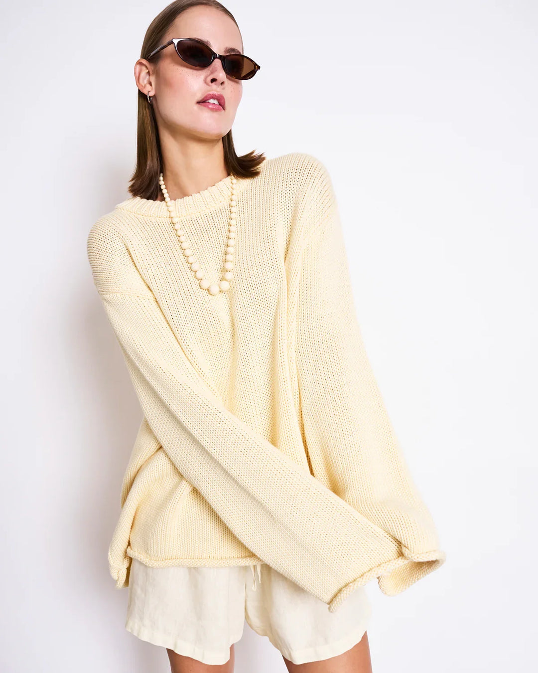 SONA HEAVY KNIT PEYSA LÍFRÆN BÓMULL BUTTERMILK - Ethic