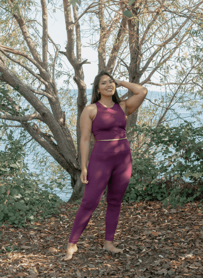 Plum Compressive Háar Leggings